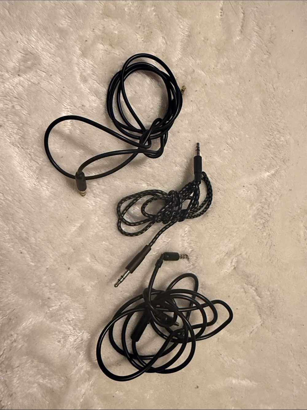 3-Pack Aux Cables - Black and Gray